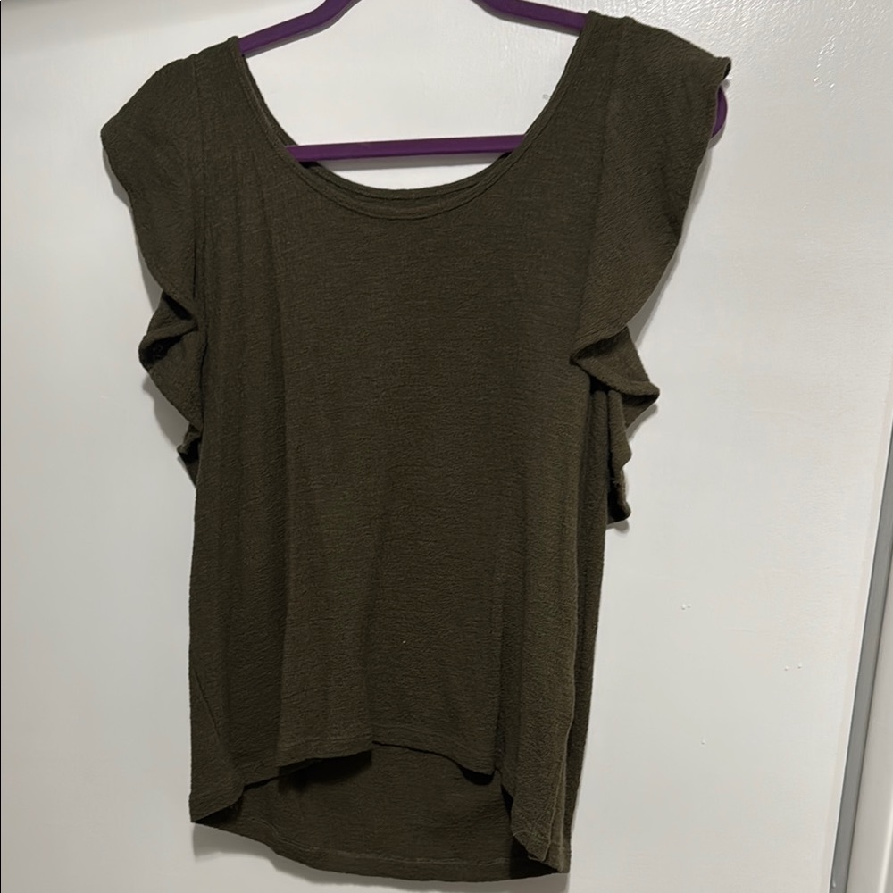 Madewell flutter sleeve top